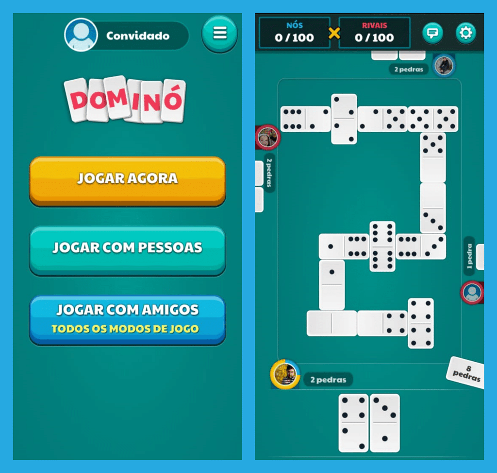 Jogue dominó no celular em 5 minutos